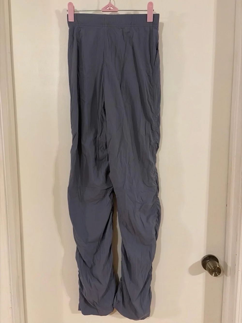 lululemon athletica Slate Gray Elastic-Waist Crinkled Pants